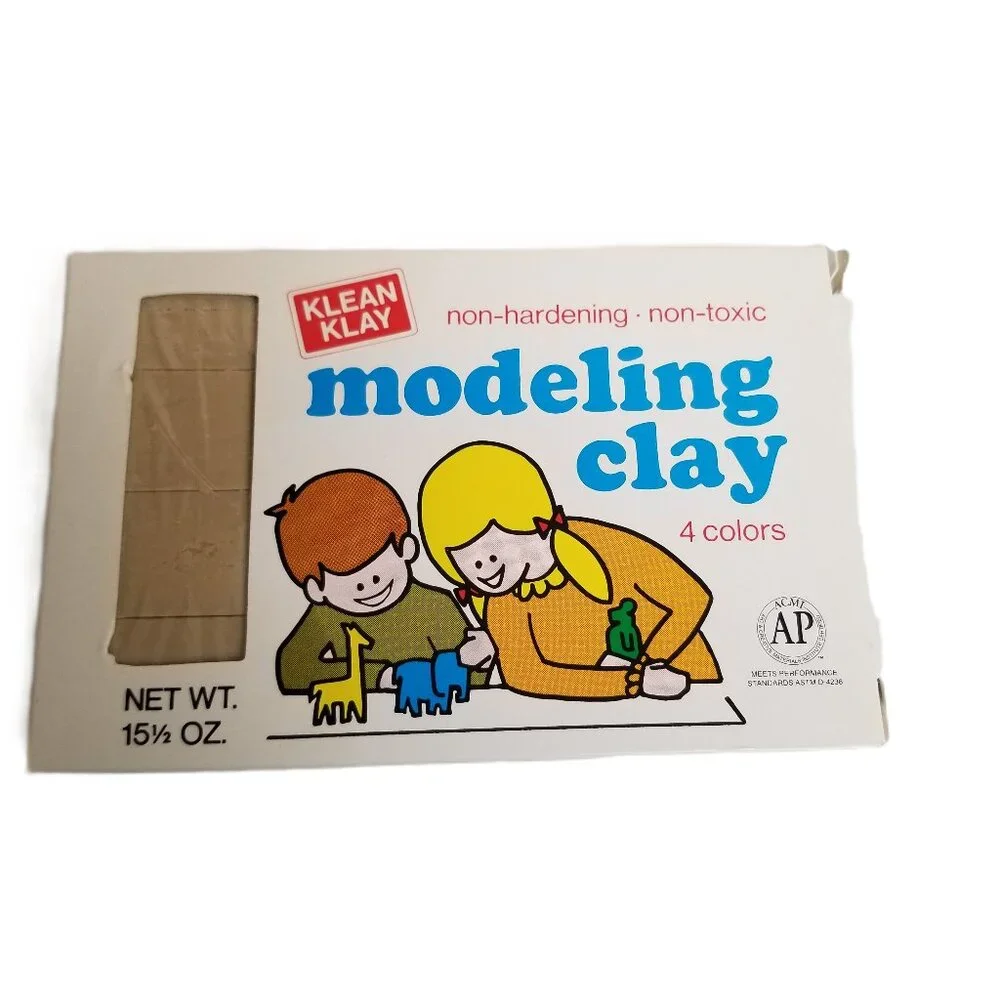 Klean Klay Vintage Modeling Clay 3 Box Lot Tan Non Hardening Professional NOS